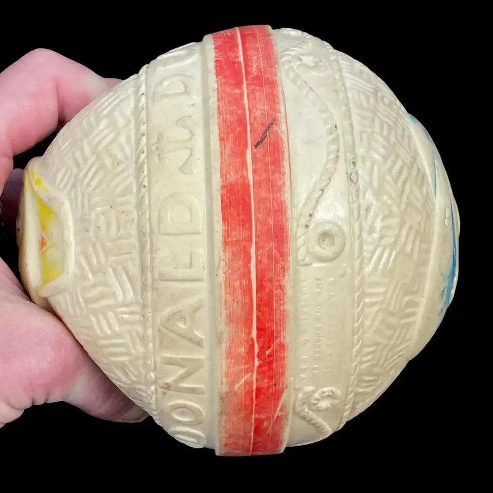 Vintage Walt Disney Donald Duck Rubber Ball Sun Rubber MCM 1960s Toy Rare READ